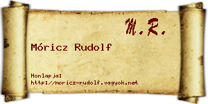 Móricz Rudolf névjegykártya